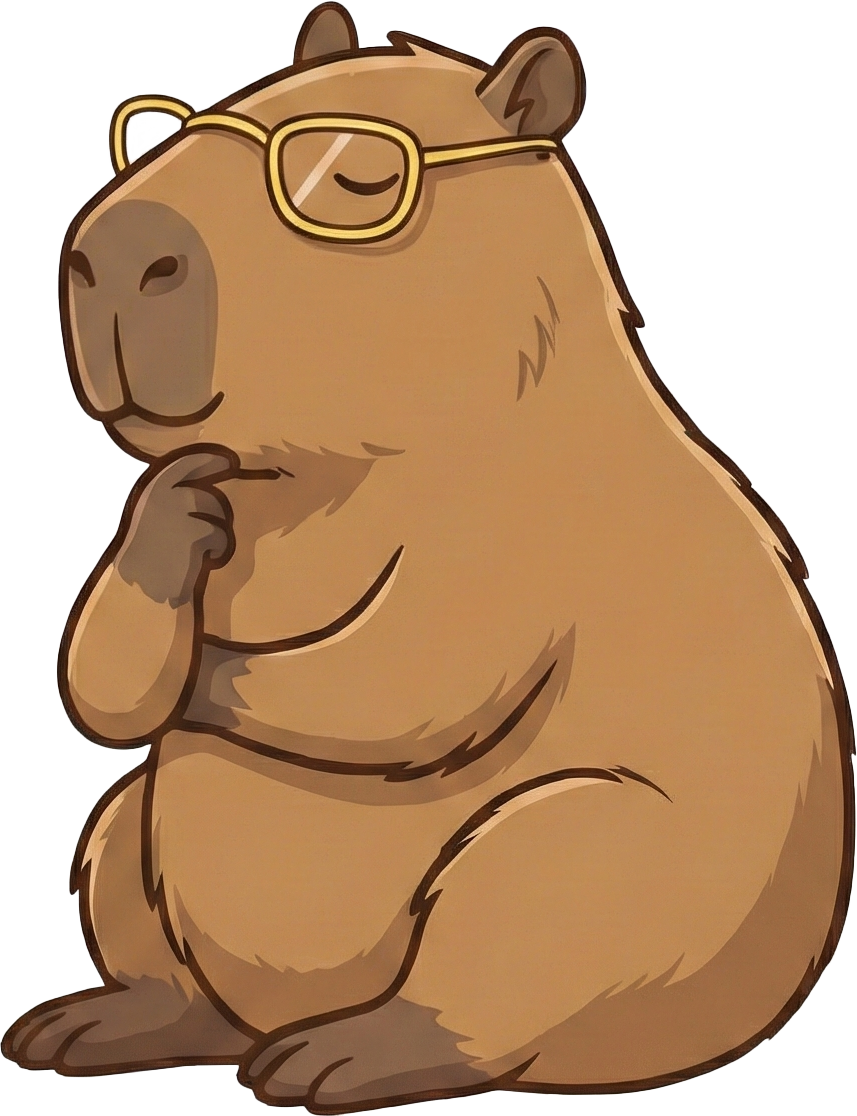 QuotesMentor Capybara Mascot