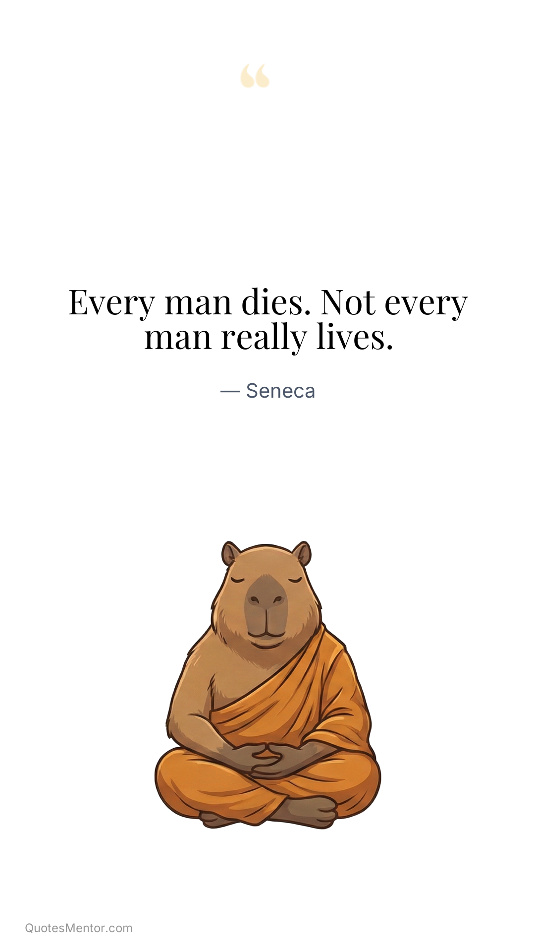 Every man dies. Not every man really lives. - Seneca