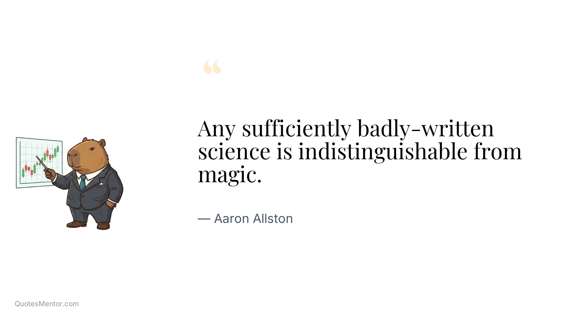 Any sufficiently badly-written science is indistinguishable from magic. - Aaron Allston