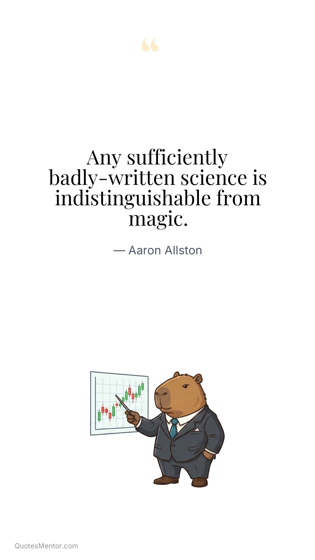 Any sufficiently badly-written science is indistinguishable from magic. - Aaron Allston