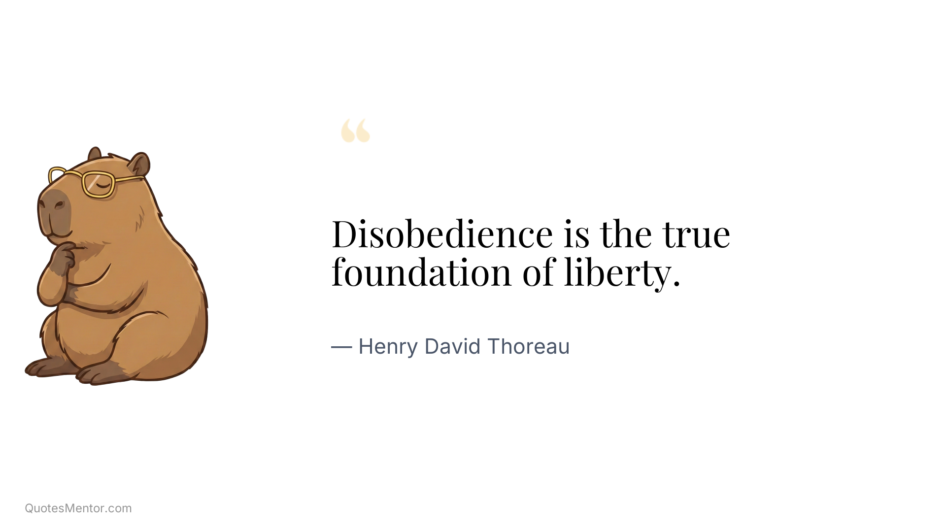 Disobedience is the true foundation of liberty. - Henry David Thoreau