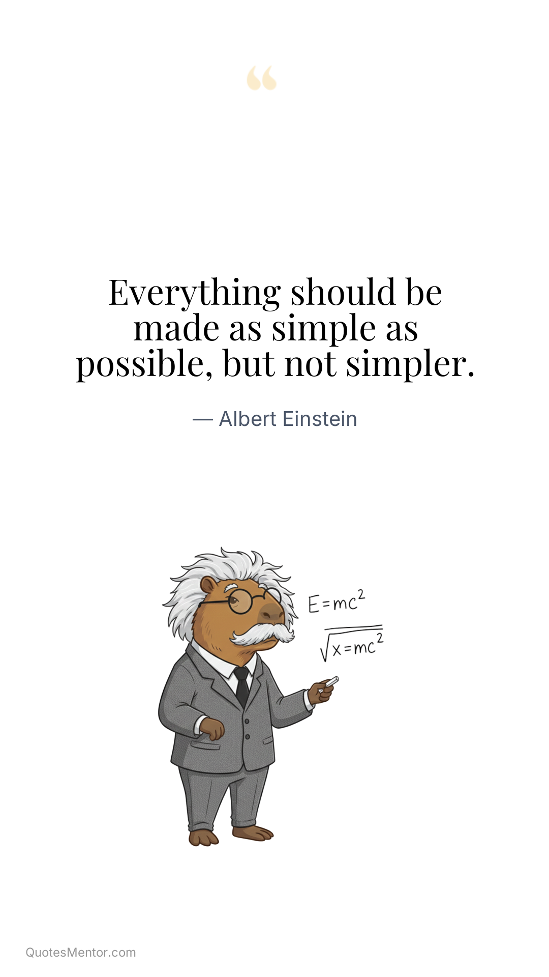 Everything should be made as simple as possible, but not simpler. - Albert Einstein