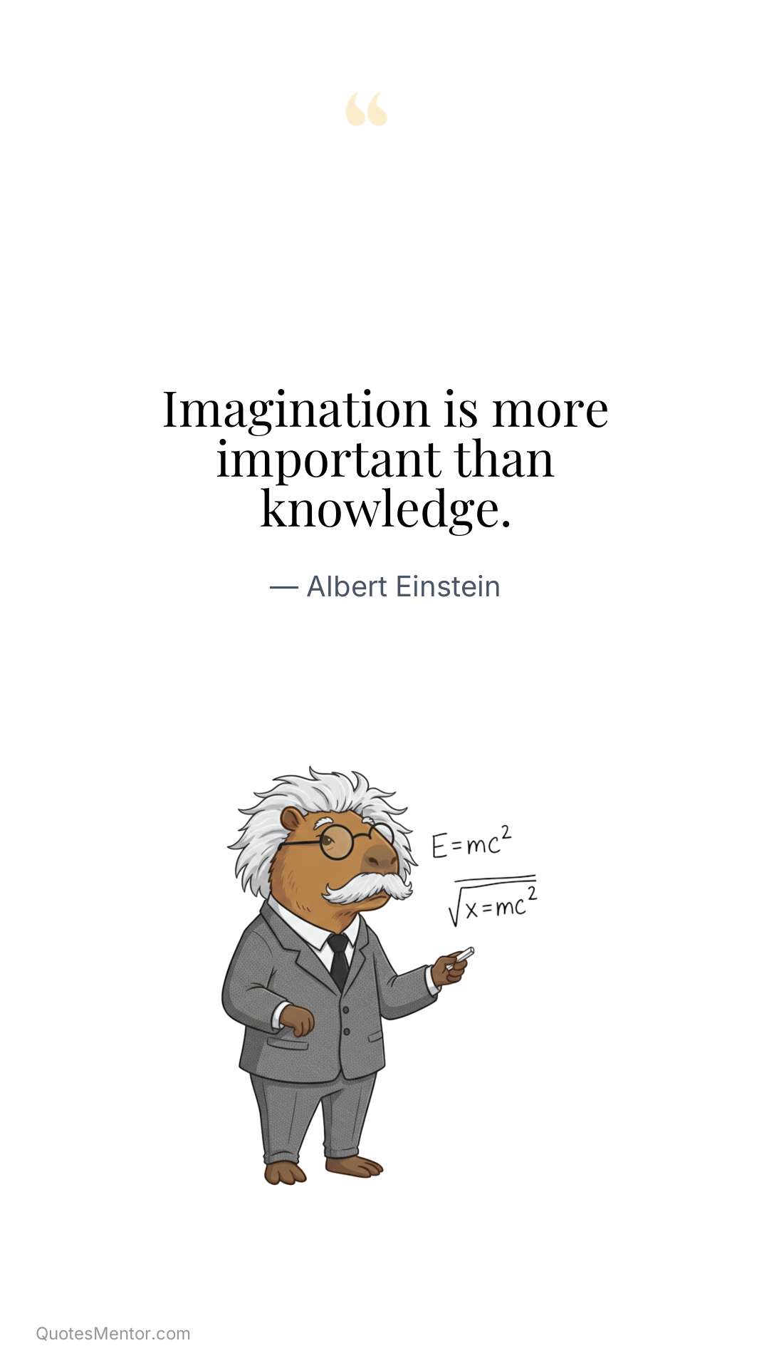 Imagination is more important than knowledge. - Albert Einstein