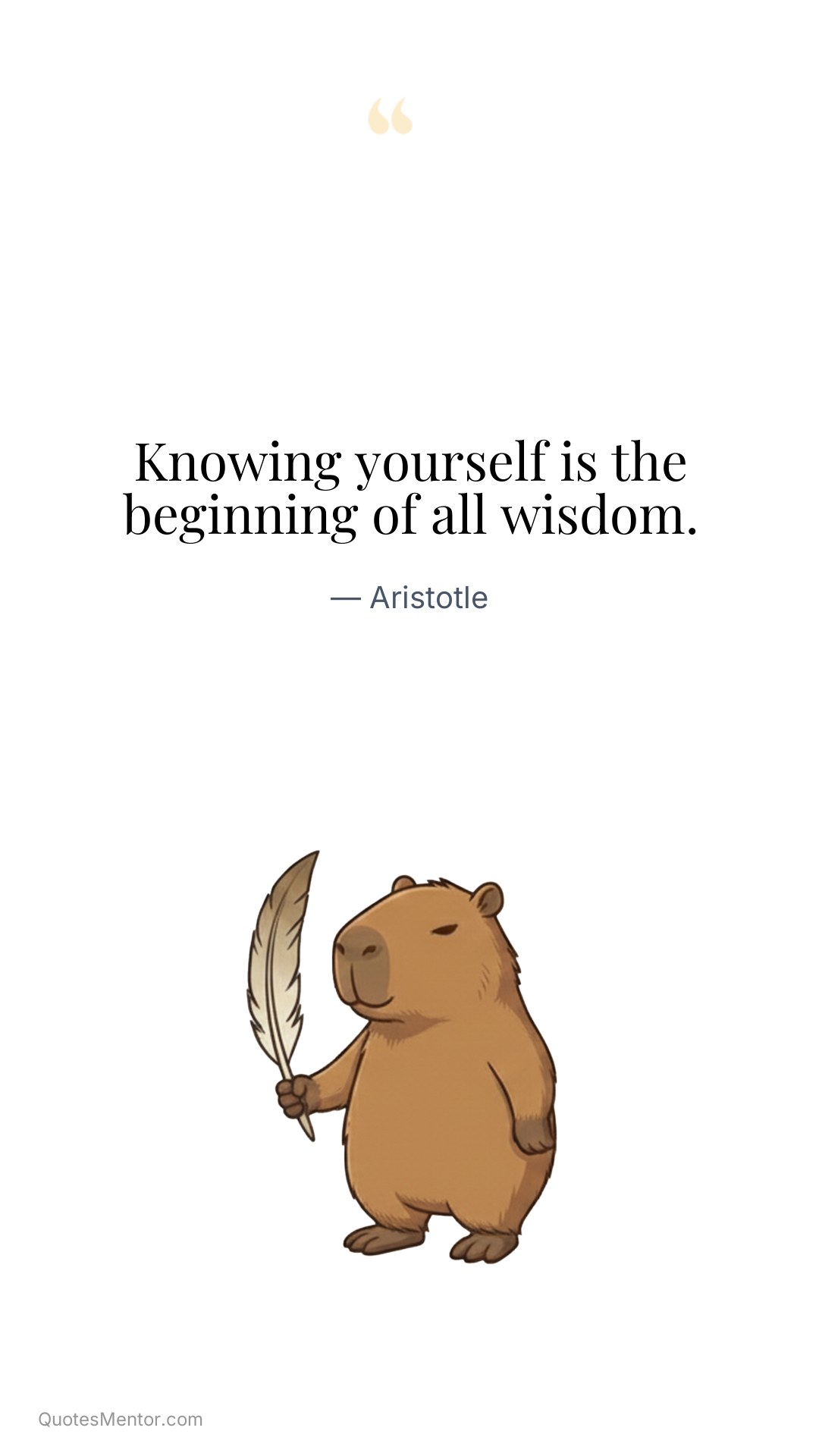Knowing yourself is the beginning of all wisdom. - Aristotle