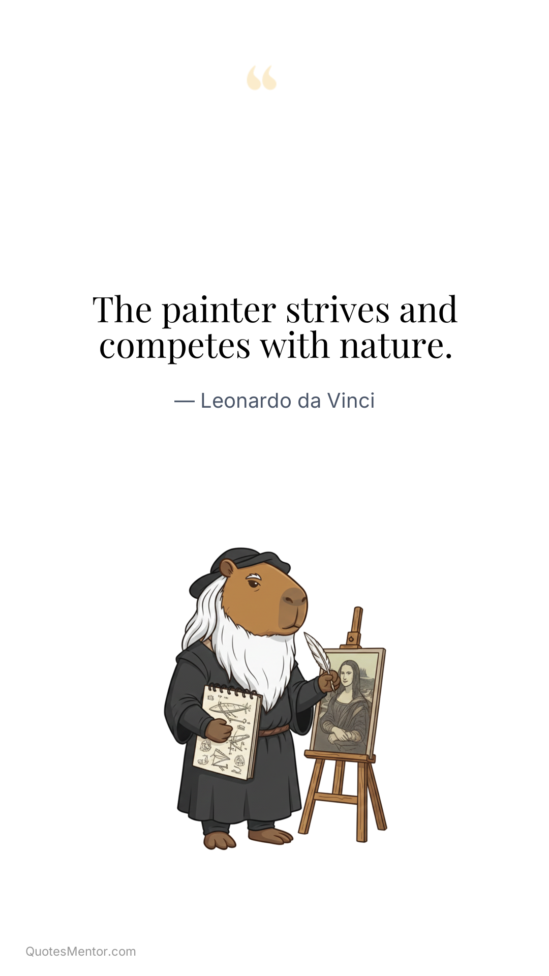 The painter strives and competes with nature. - Leonardo da Vinci